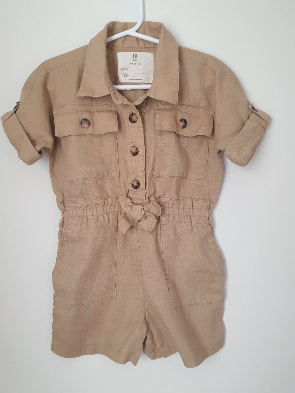 Banana Republic Baby Linen Utility Safari Romper - Size 3 Years